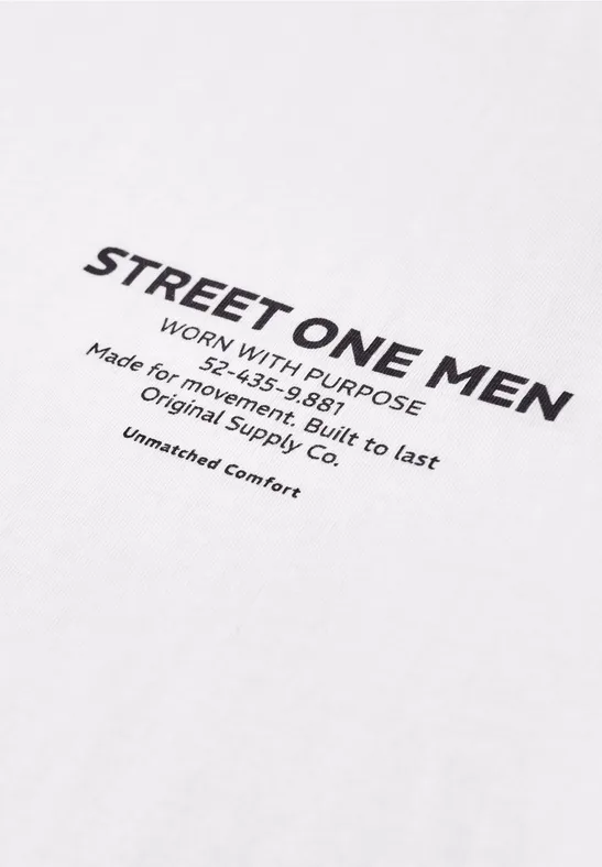 T-Shirt mit Logo-Print bright white