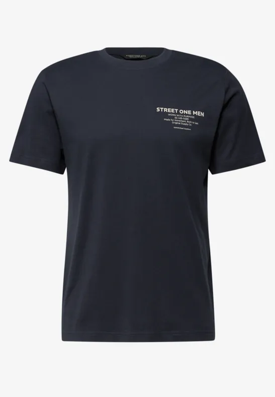 T-Shirt mit Logo-Print dark ink blue