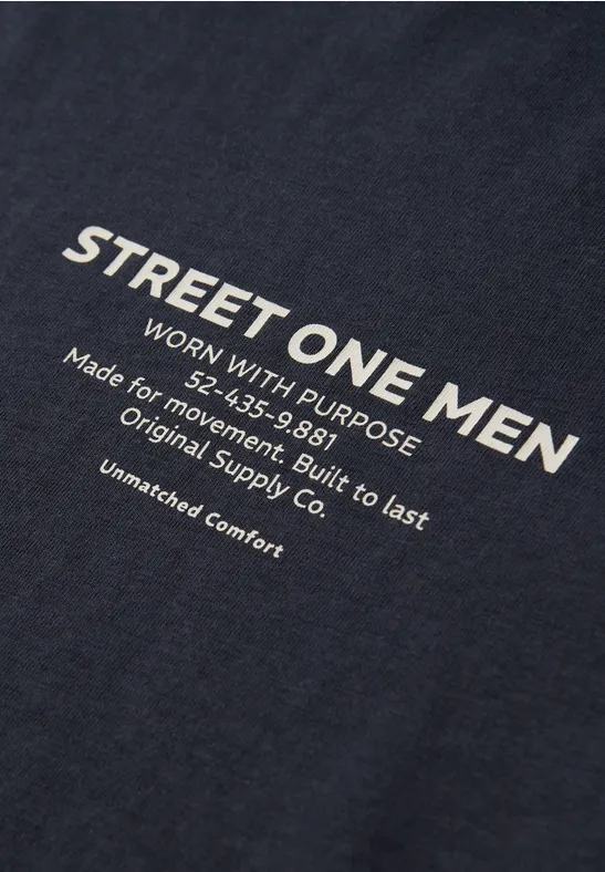 T-Shirt mit Logo-Print dark ink blue