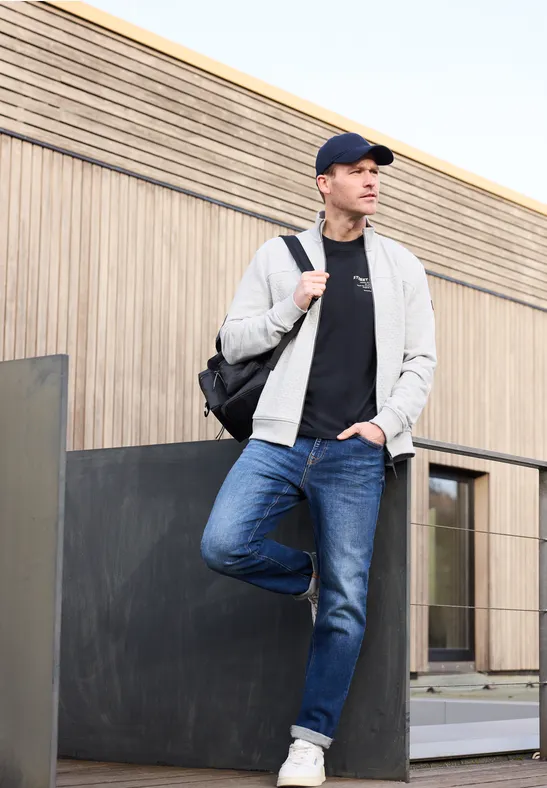 T-Shirt mit Logo-Print dark ink blue