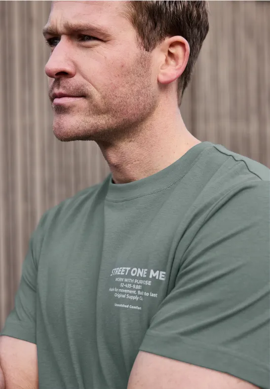 T-shirt avec logo imprimé dusty mint