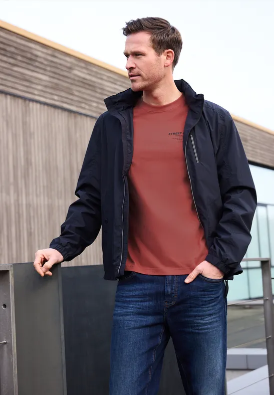 T-Shirt mit Logo-Print dull coral