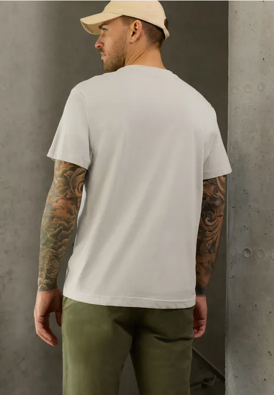 T-Shirt mit Frontprint white sand