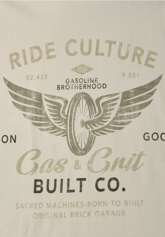 T-Shirt mit Frontprint white sand