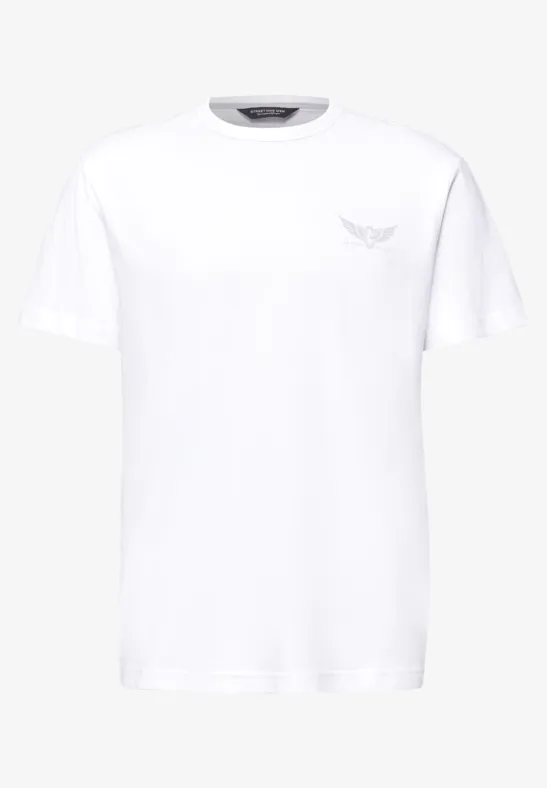 T-Shirt mit kleinem Print bright white