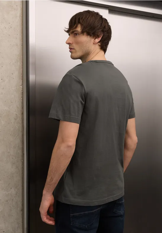 T-Shirt mit kleinem Print oil grey