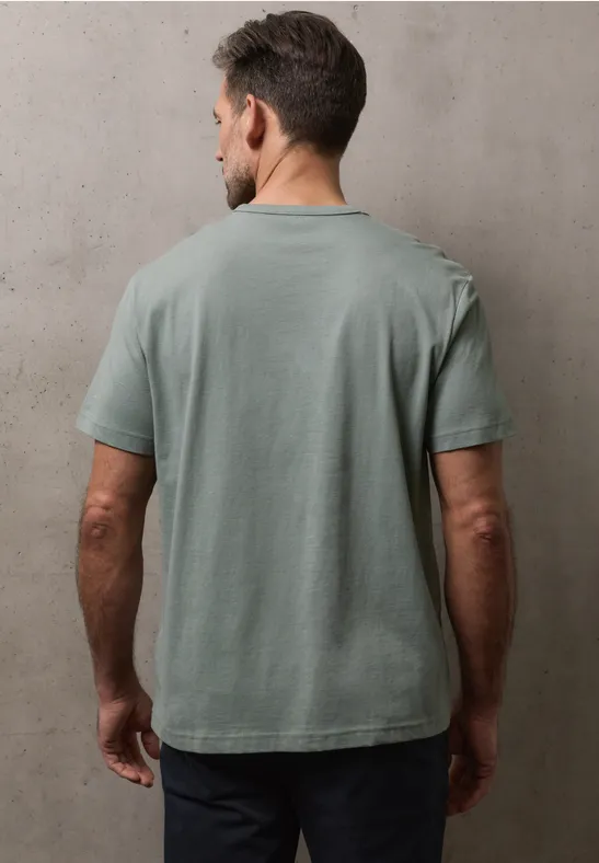 T-Shirt mit kleinem Print dusty mint