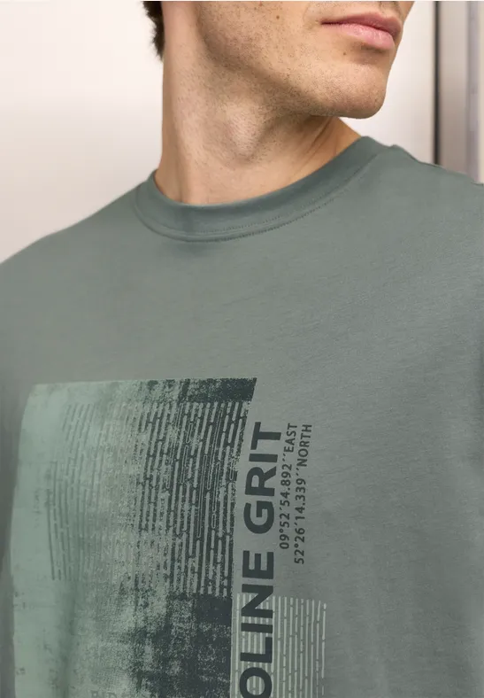 T-shirt avec impression sur le devant dusty mint