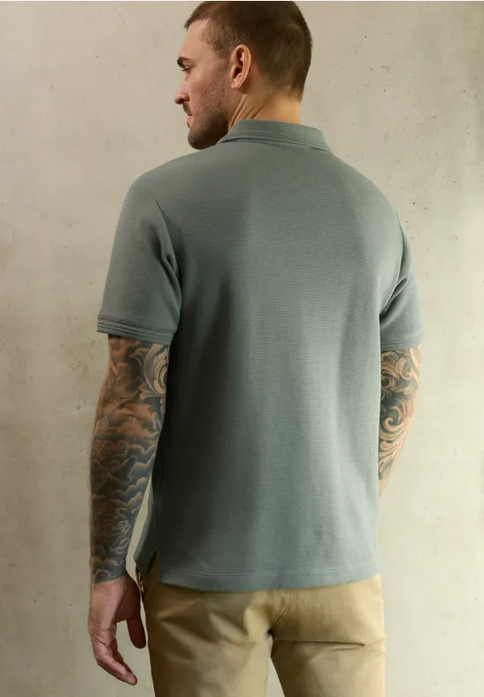 Struktur Poloshirt dusty mint
