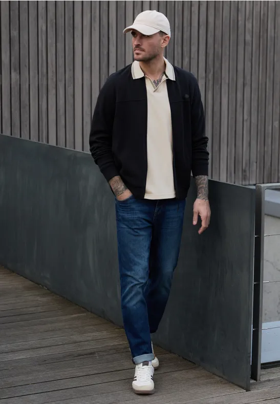 Polo structuré white sand