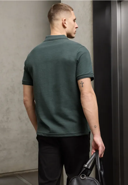 Polo structuré sea green