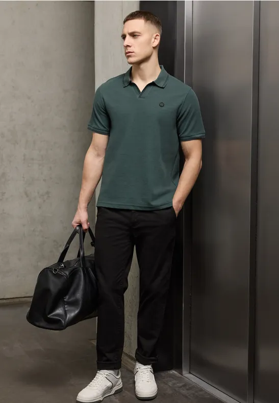 Polo structuré sea green