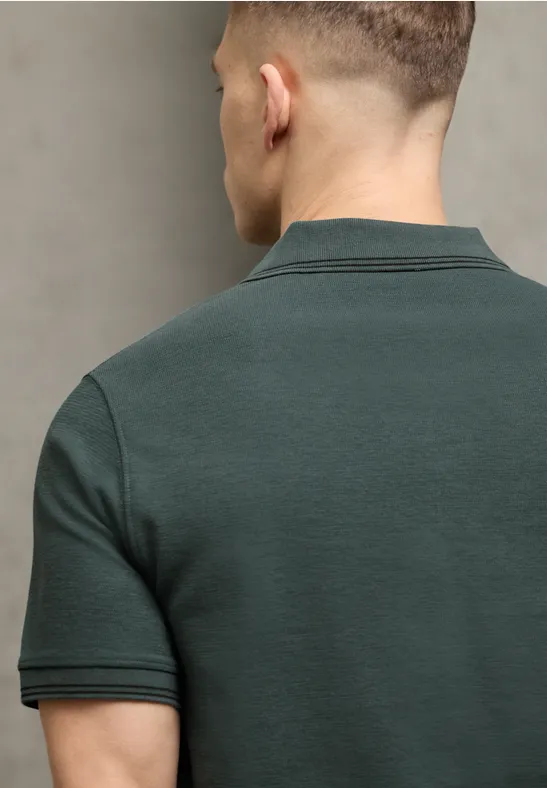 Polo structuré sea green