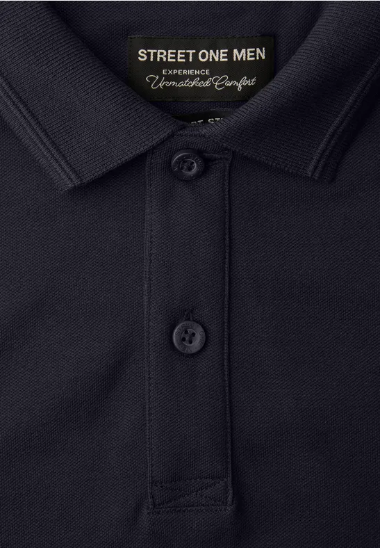 Basis poloshirt dark ink blue