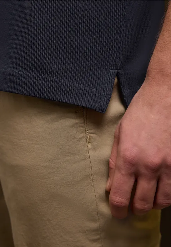 Basis poloshirt dark ink blue