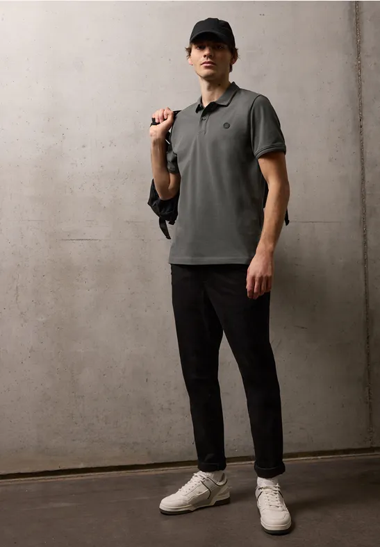 Komfort Stretch Poloshirt oil grey