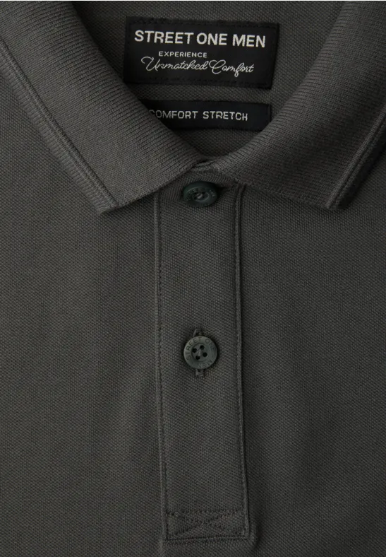 Komfort Stretch Poloshirt oil grey