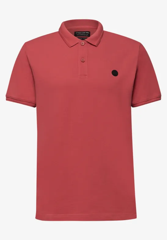 Basic Komfort-Poloshirt dull coral