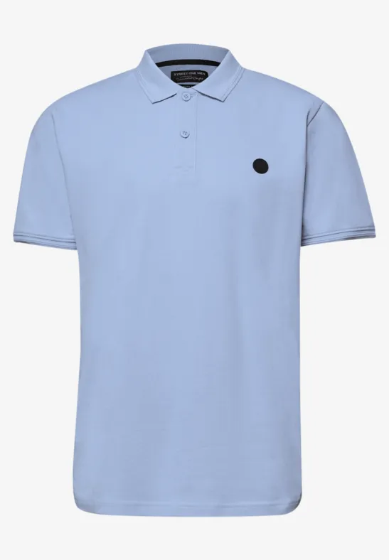 Kurzarm Poloshirt in Stretchqualität beach blue