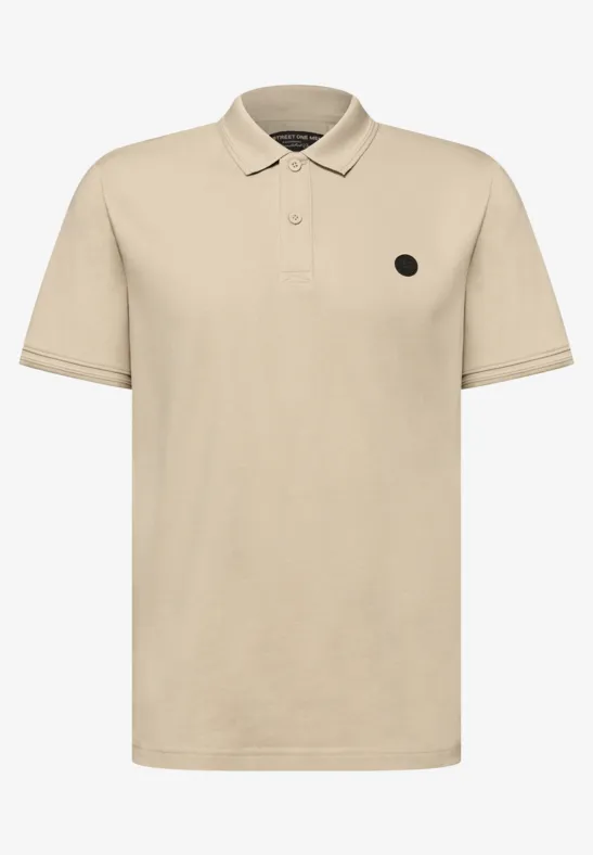 Basis poloshirt raw beige