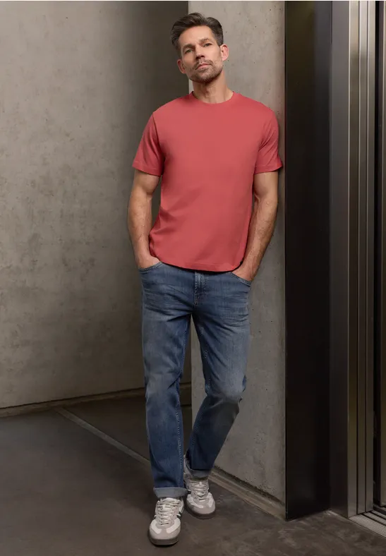 T-shirt de base dull coral