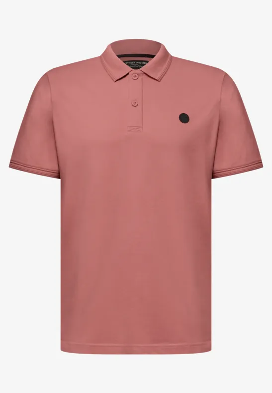 Basic Komfort-Poloshirt sunrise red