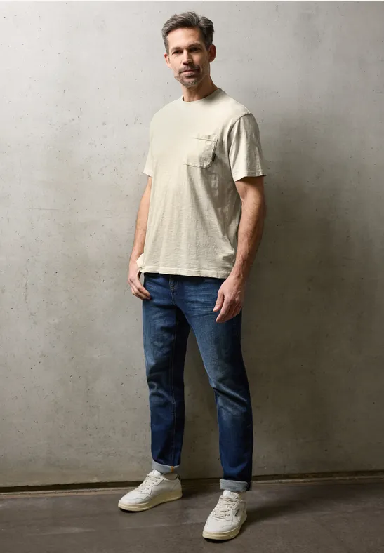 T-shirt délavé white sand