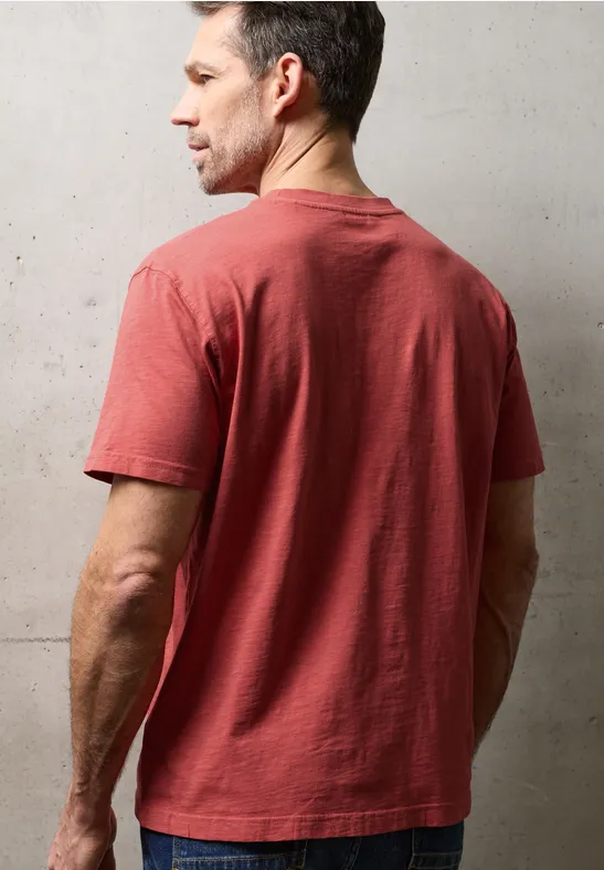 T-shirt délavé dull coral