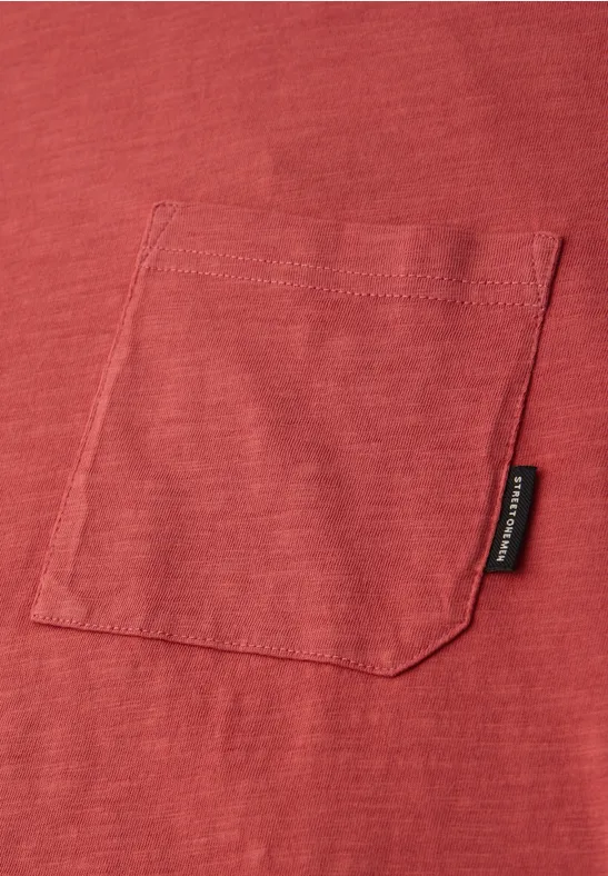 T-shirt délavé dull coral