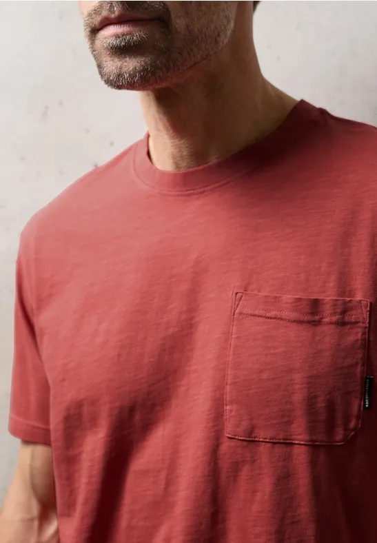 T-shirt délavé dull coral