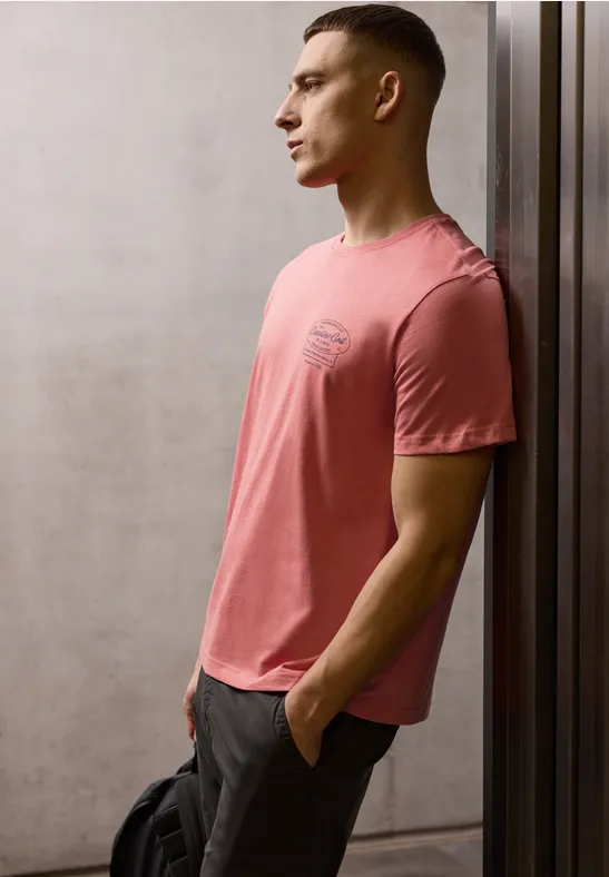 T-shirt avec chestprint dull coral