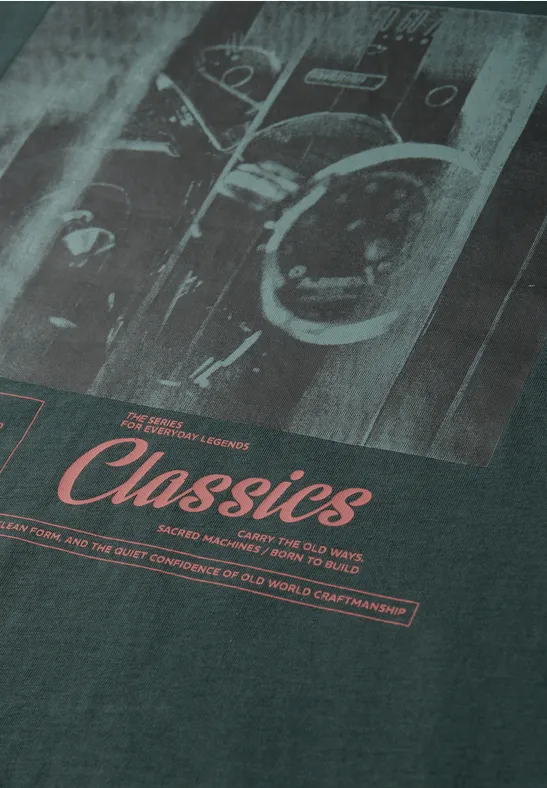 T-shirt avec impression sur le devant sea green