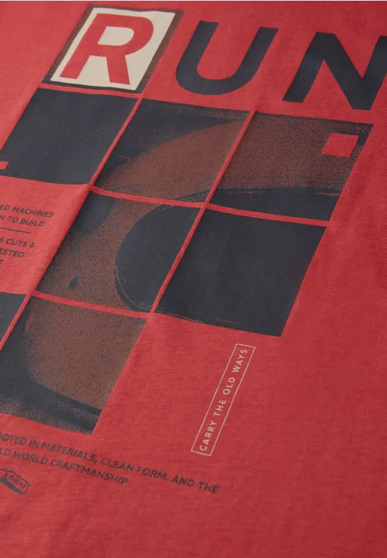 T-shirt avec impression sur le devant dull coral