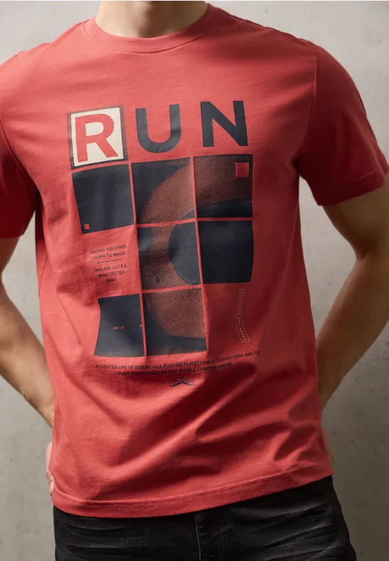 T-shirt avec impression sur le devant dull coral