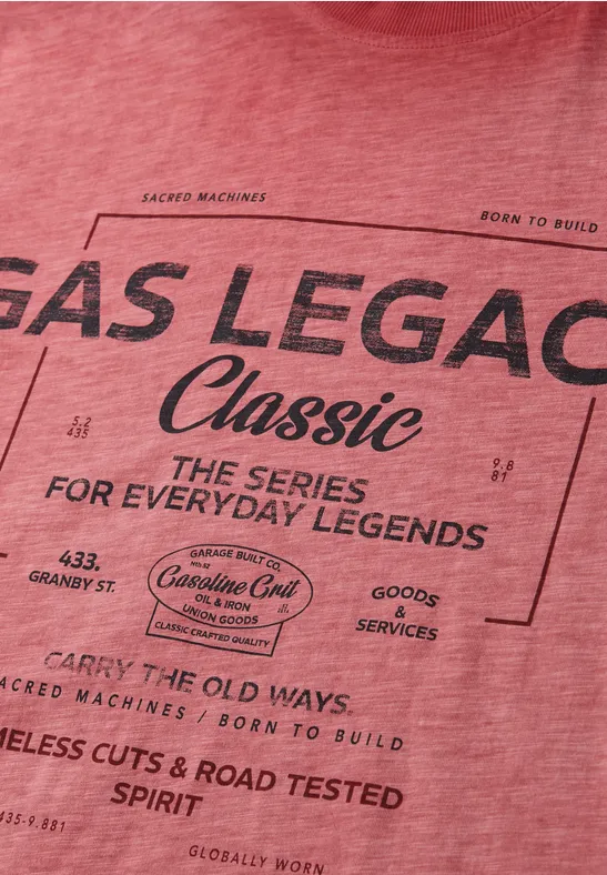 T-shirt Garment Dye dull coral