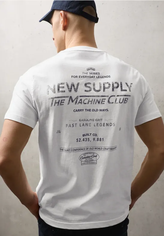 T-shirt avec backprint bright white