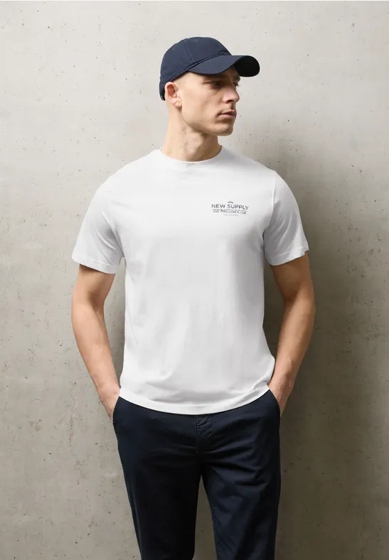 T-shirt avec backprint bright white