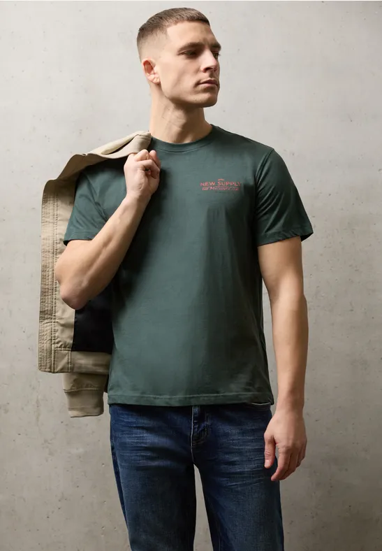 T-shirt avec backprint sea green
