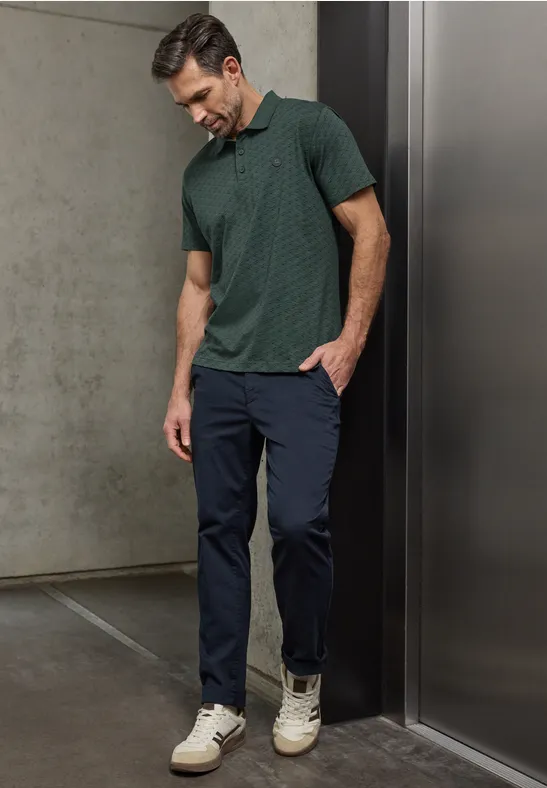 Polo à motifs sea green