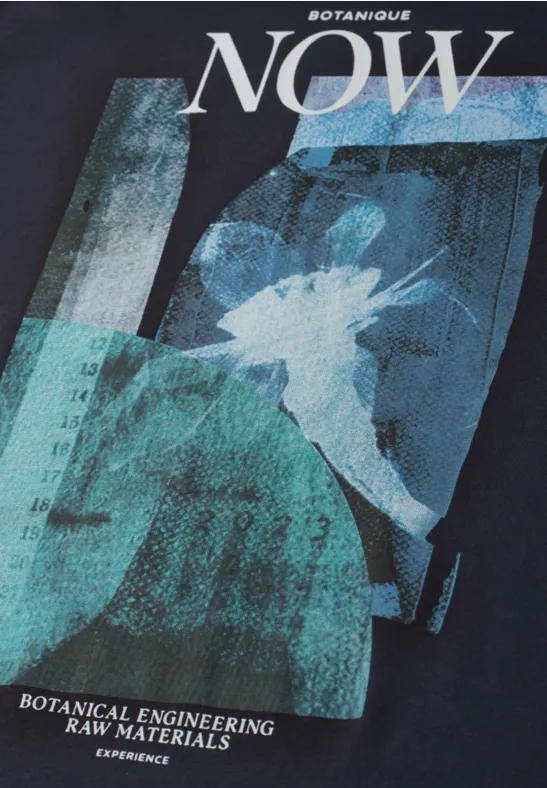 T-Shirt mit Rundhals und Fotoprint dark ink blue