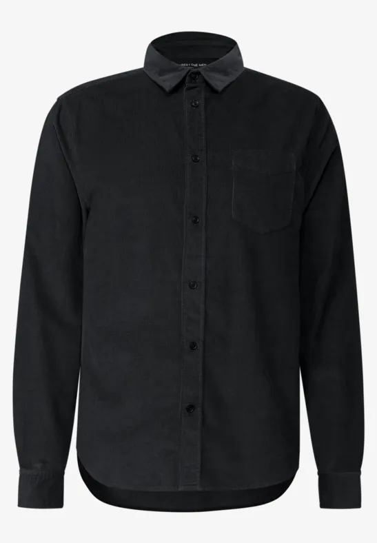 Chemise en velours côtelé doux graphite grey
