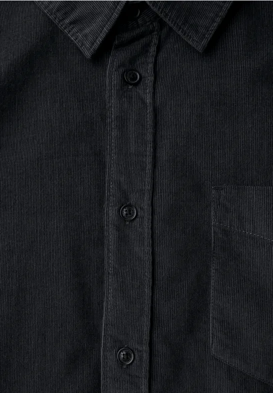 Chemise en velours côtelé doux graphite grey
