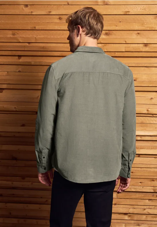Chemise en velours côtelé doux light green