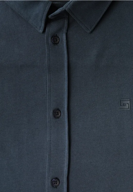 Bequemes Jersey Hemd nocturnal blue