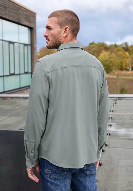 Jersey Hemd silver green