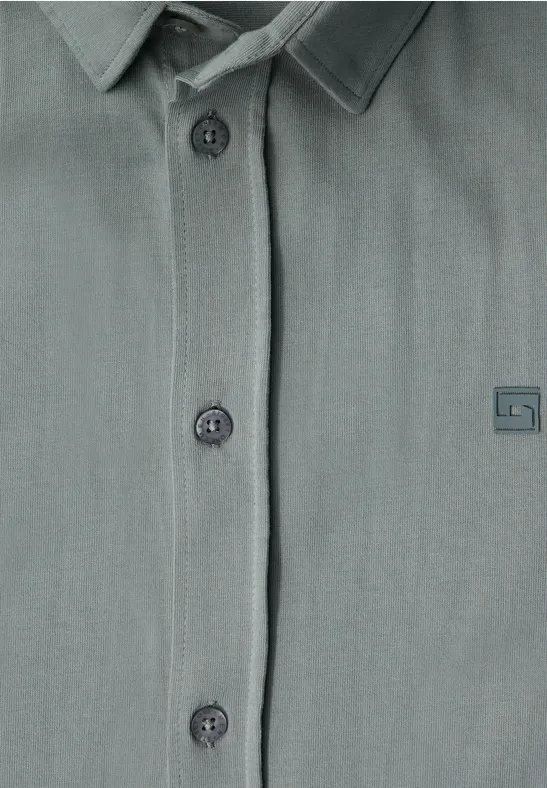 Jersey Hemd silver green