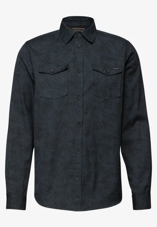 Chemise à motifs nocturnal blue