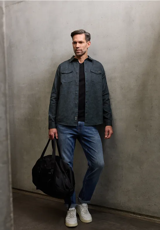 Chemise à motifs nocturnal blue