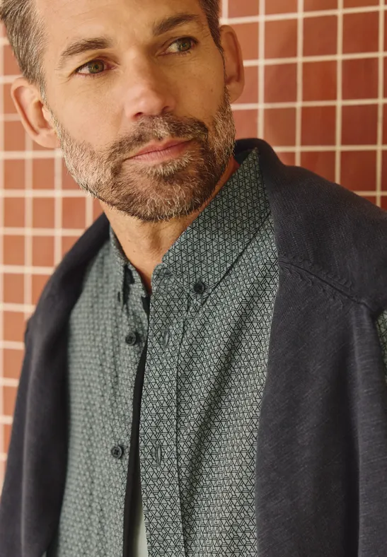 Popeline Hemd dusty mint