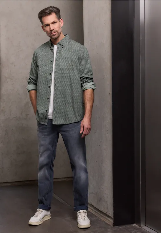 Popeline Hemd dusty mint